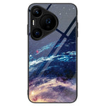 For Huawei Pura 70 Case Tempered Glass +PC+TPU Pattern Printing Mobile Phone Cover