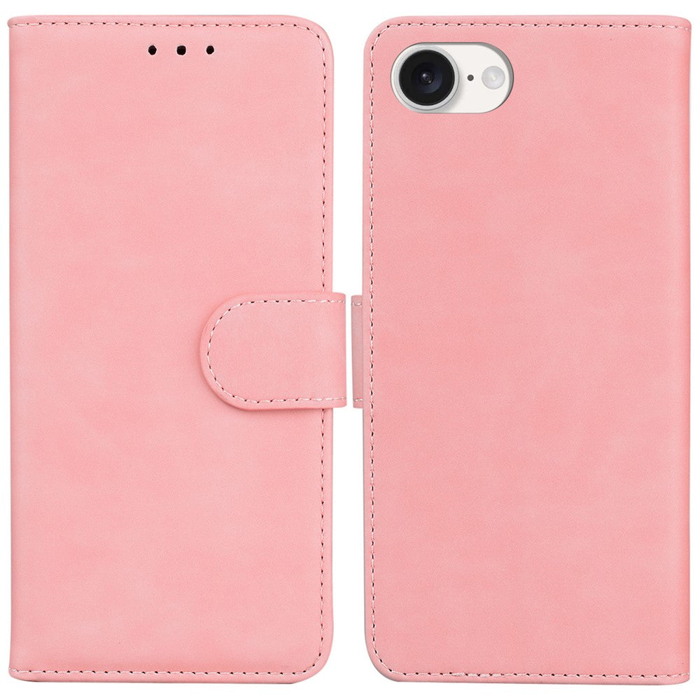 For iPhone 17th / 16th Case Anti-Drop Solid Color Leather Phone Cover Mobile Accessories