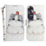 For Oppo A60 4G Case Pattern Printing Leather Wallet Phone Shell with Strap