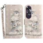 For Oppo A60 4G Case Pattern Printing Leather Wallet Phone Shell with Strap