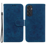 Samsung Galaxy M55 5G / C55 5G / F55 5G-mobilcover i blomstret PU-læder, flip-tegnebogsetui