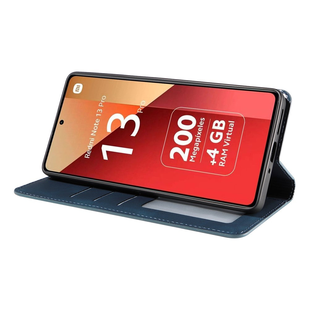 FORWENW For Xiaomi Redmi Note 13 Pro 4G / Poco M6 Pro 4G Case Rubberized Edge PU Leather Phone Cover