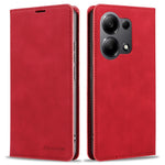 FORWENW For Xiaomi Redmi Note 13 Pro 4G / Poco M6 Pro 4G Case Rubberized Edge PU Leather Phone Cover