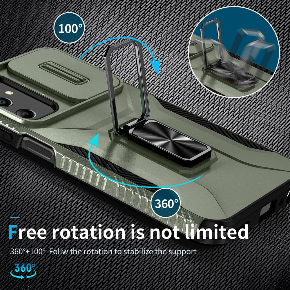 For Samsung Galaxy A25 5G (Global) (161.0 X 76.5 X 8.3mm) Case TPU+PC Ring Kickstand Phone Cover