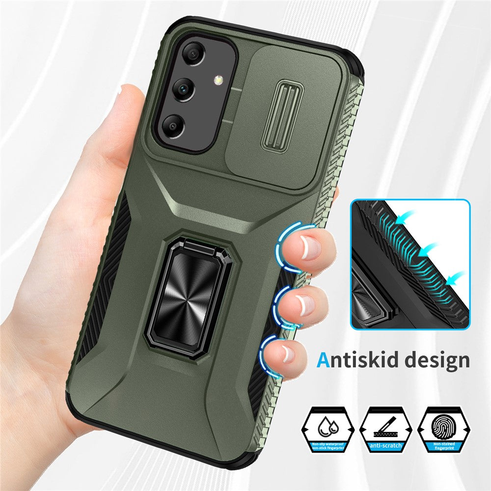 For Samsung Galaxy A25 5G (Global) (161.0 X 76.5 X 8.3mm) Case TPU+PC Ring Kickstand Phone Cover