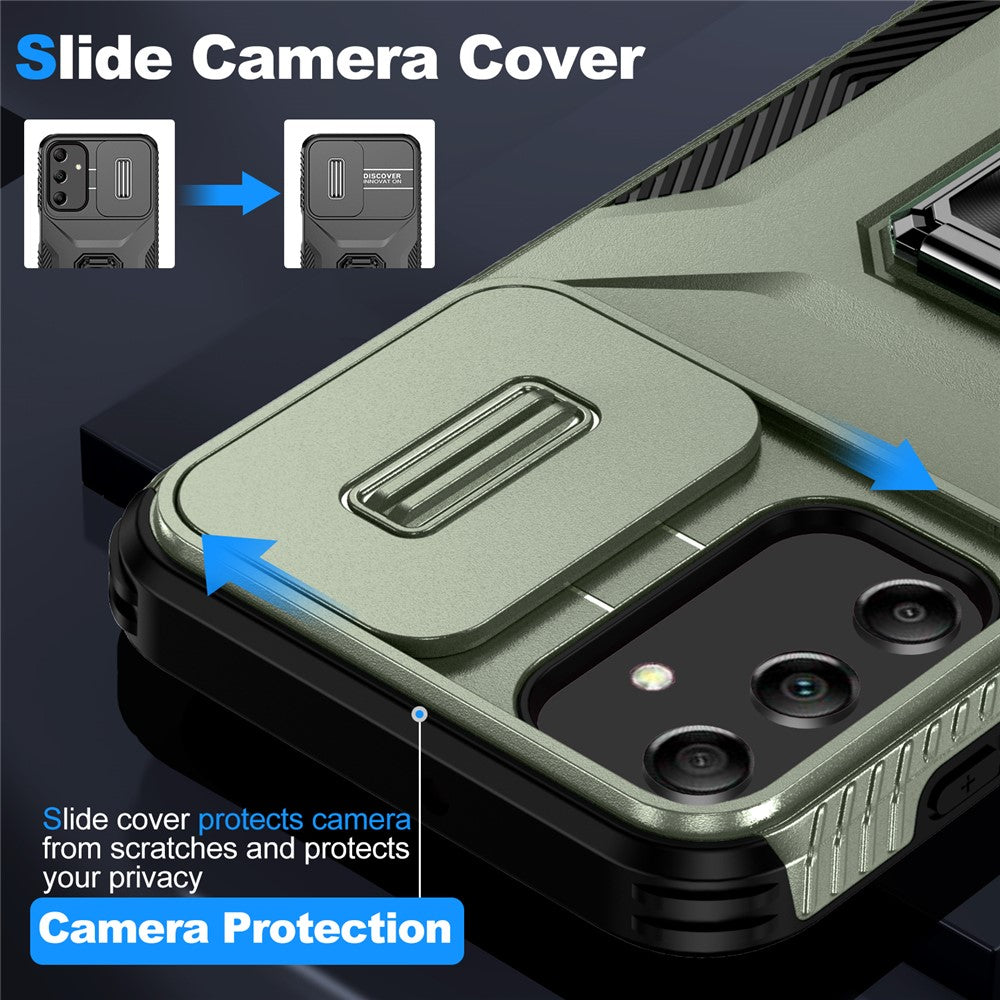 For Samsung Galaxy A25 5G (Global) (161.0 X 76.5 X 8.3mm) Case TPU+PC Ring Kickstand Phone Cover