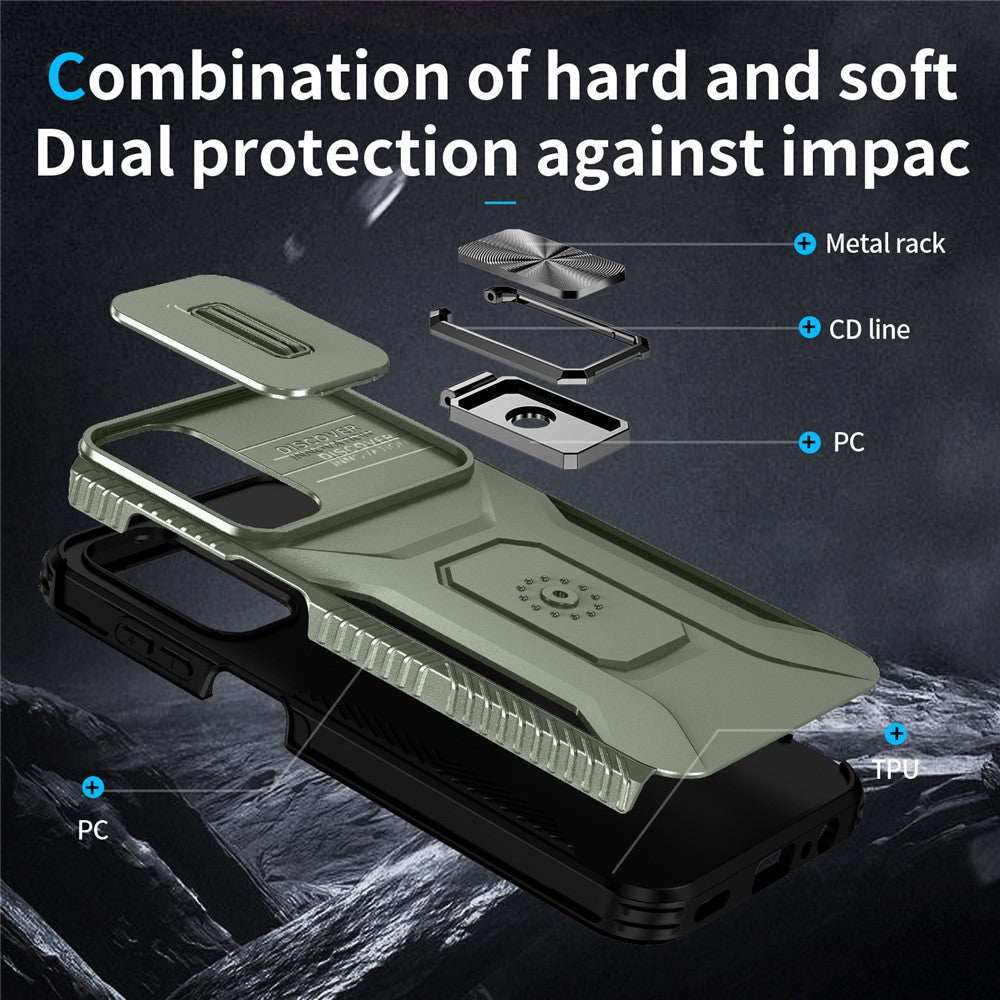 For Samsung Galaxy A25 5G (Global) (161.0 X 76.5 X 8.3mm) Case TPU+PC Ring Kickstand Phone Cover