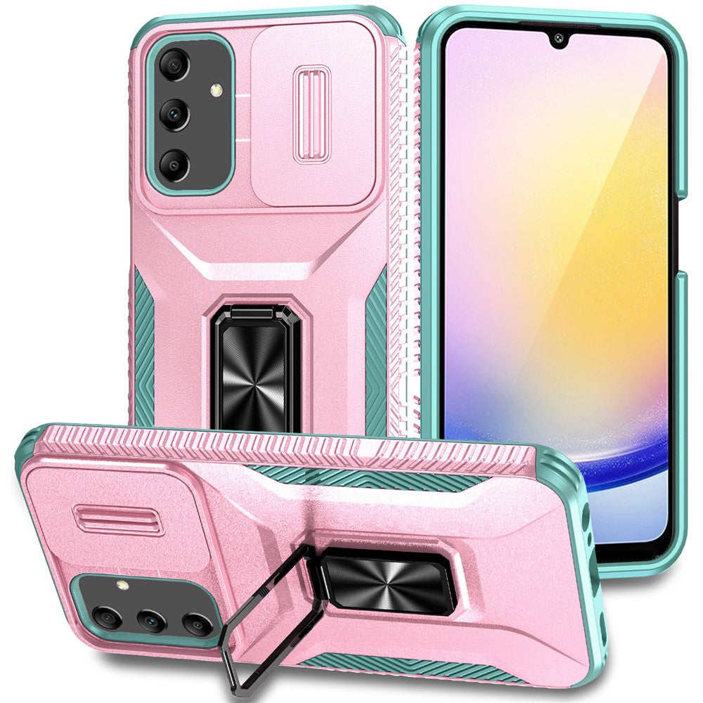 For Samsung Galaxy A25 5G (Global) (161.0 X 76.5 X 8.3mm) Case TPU+PC Ring Kickstand Phone Cover