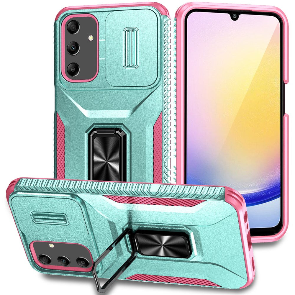 For Samsung Galaxy A25 5G (Global) (161.0 X 76.5 X 8.3mm) Case TPU+PC Ring Kickstand Phone Cover