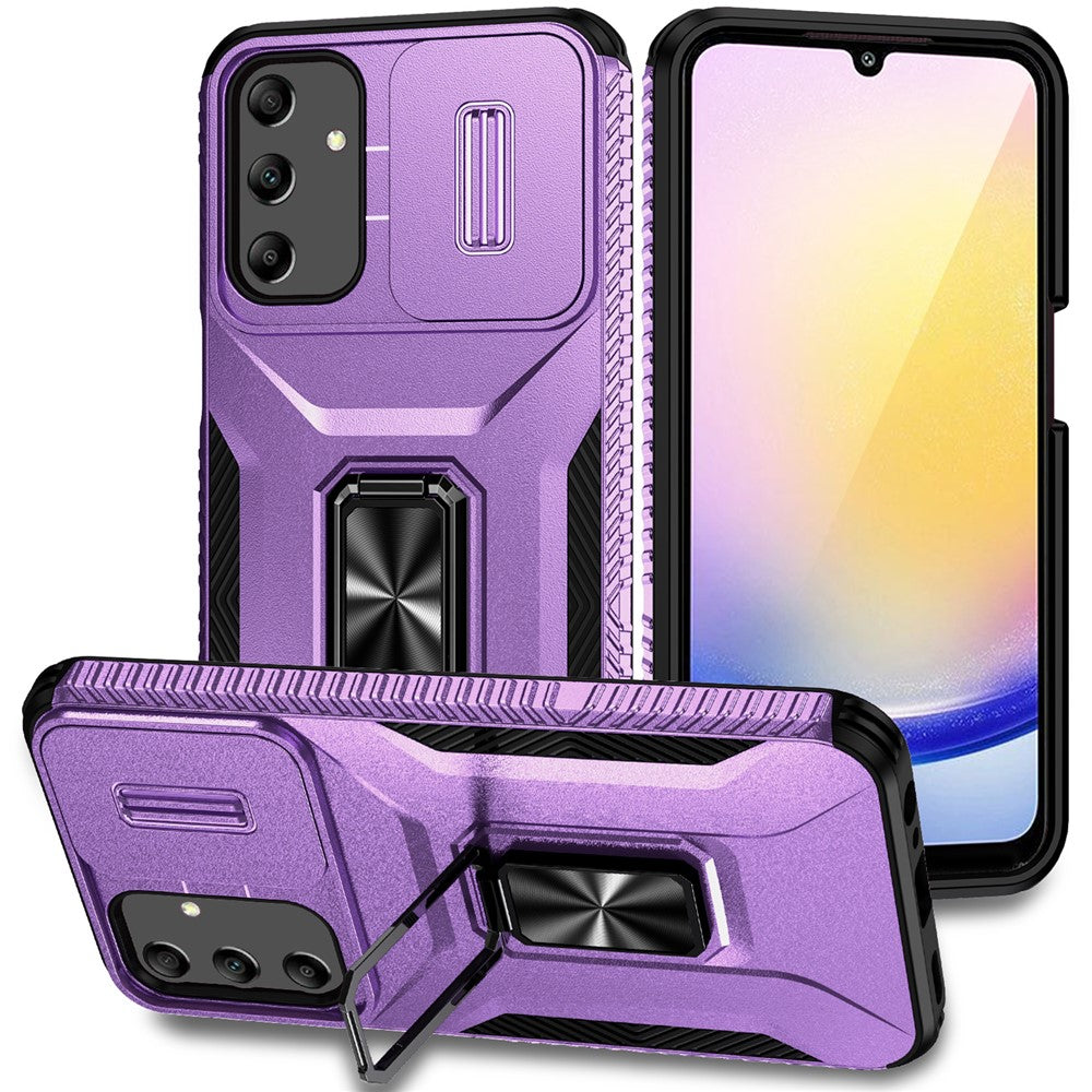 For Samsung Galaxy A25 5G (Global) (161.0 X 76.5 X 8.3mm) Case TPU+PC Ring Kickstand Phone Cover