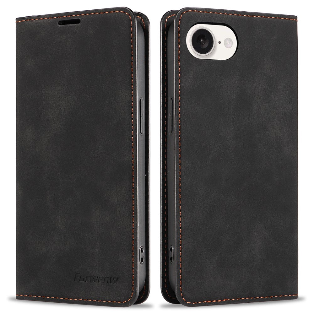 FORWENW Fantasy Series for iPhone 17e / 16e Case Skin-Touch Leather Magnetic Absorption Phone Cover