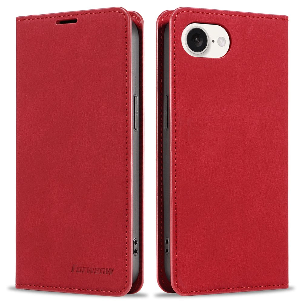 FORWENW Fantasy Series for iPhone 17e / 16e Case Skin-Touch Leather Magnetic Absorption Phone Cover