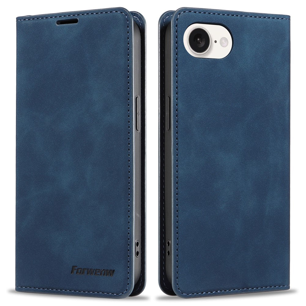 FORWENW Fantasy Series for iPhone 17e / 16e Case Skin-Touch Leather Magnetic Absorption Phone Cover