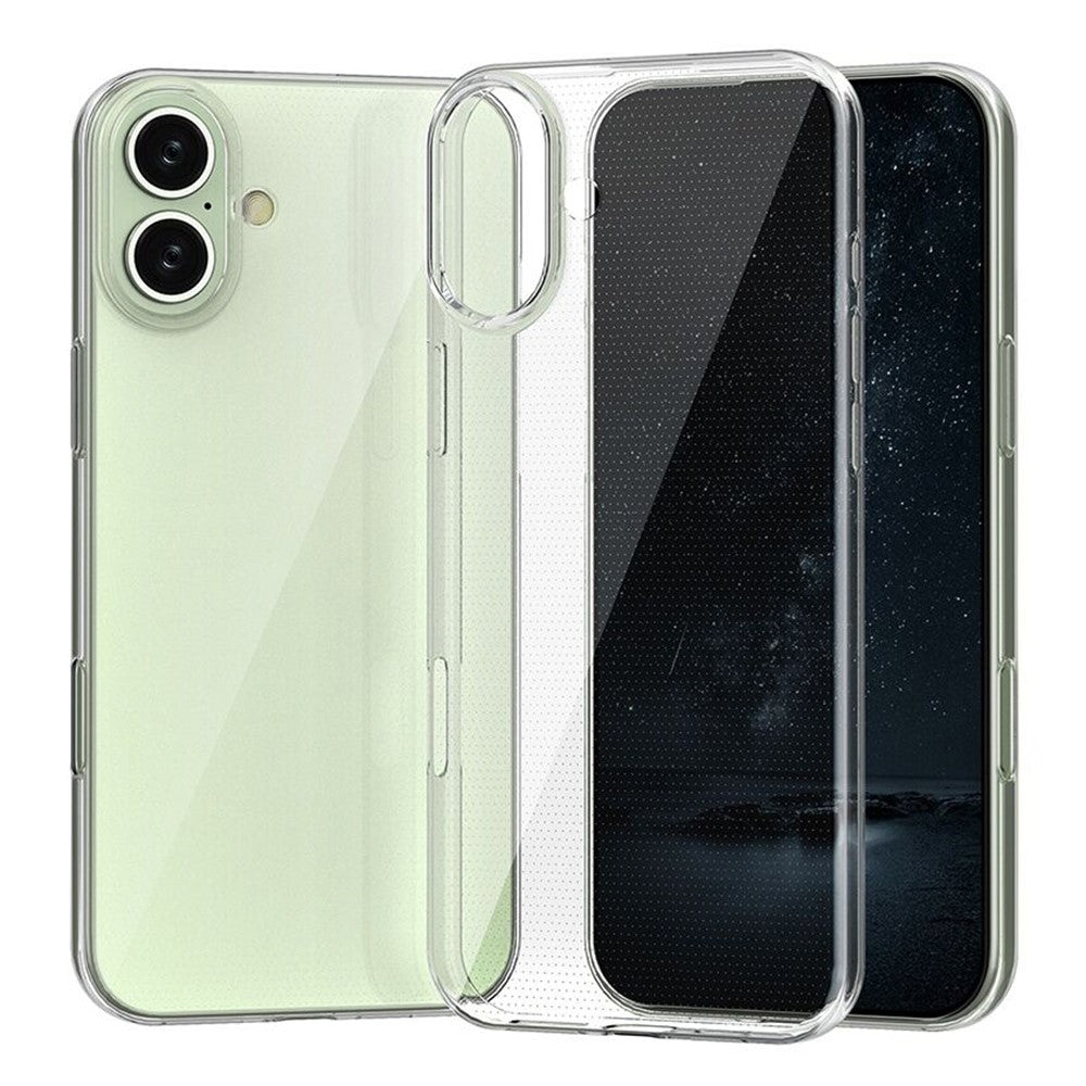 iPhone 16 Plus-skal Transparent TPU-skal med reptåligt skal