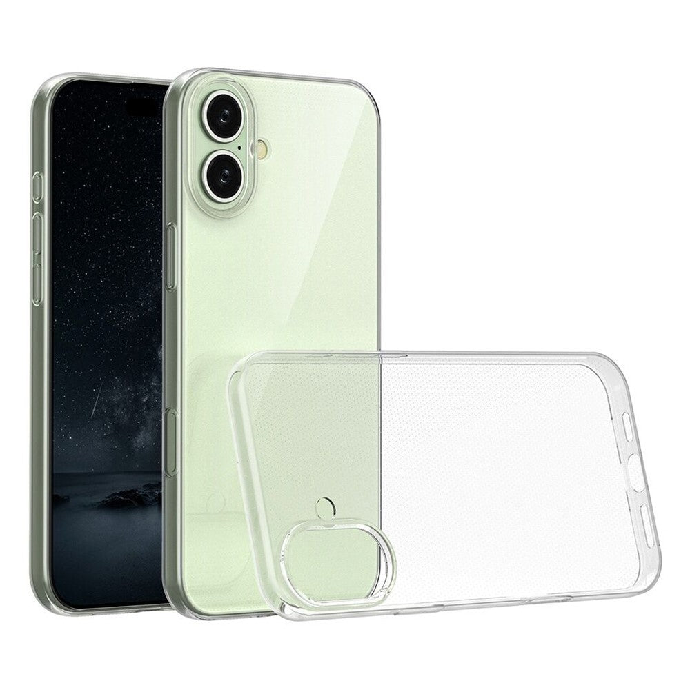 iPhone 16 Plus-skal Transparent TPU-skal med reptåligt skal