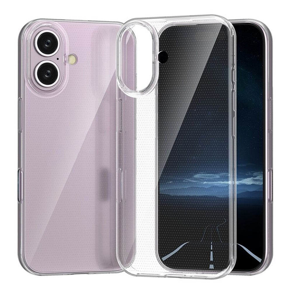 iPhone 16 Transparent Skal Reptåligt Stötsäkert TPU mobilskal