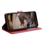For Xiaomi Redmi Note 13 5G Case with Wrist Strap Leather Phone Cover Wall Cats Pattern