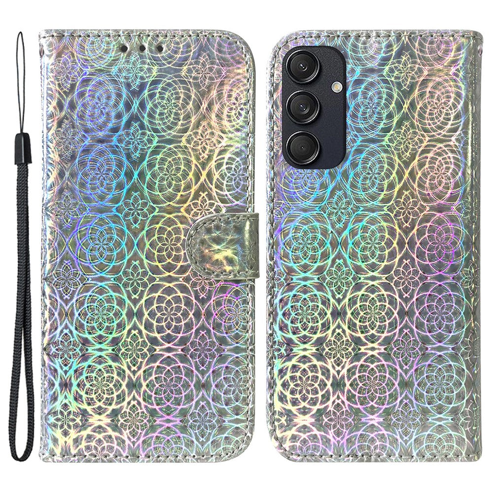 Til Samsung Galaxy M55 5G / C55 5G / F55 5G Etui Dazzling Flower Magnetisk Lås Lædercover