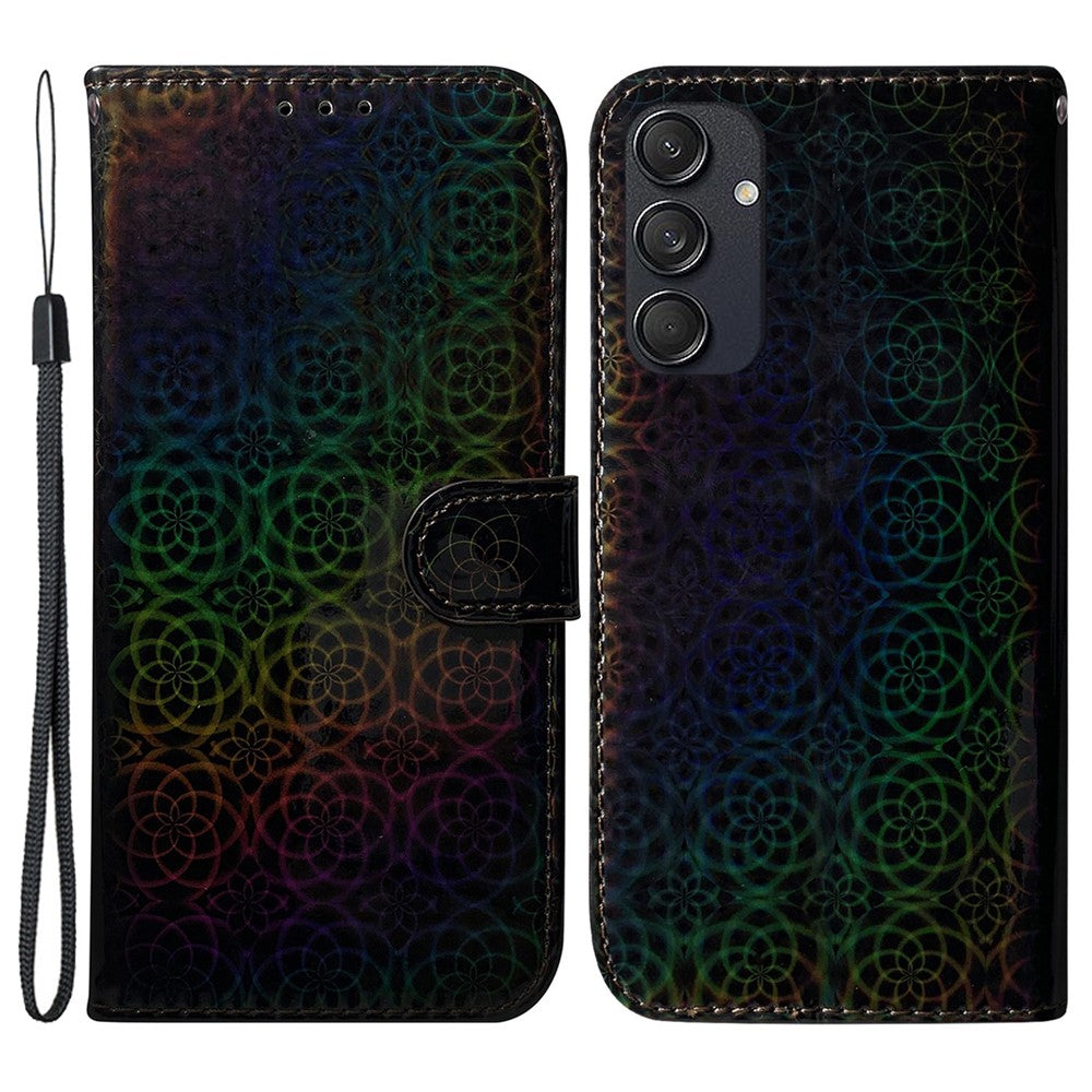 Til Samsung Galaxy M55 5G / C55 5G / F55 5G Etui Dazzling Flower Magnetisk Lås Lædercover