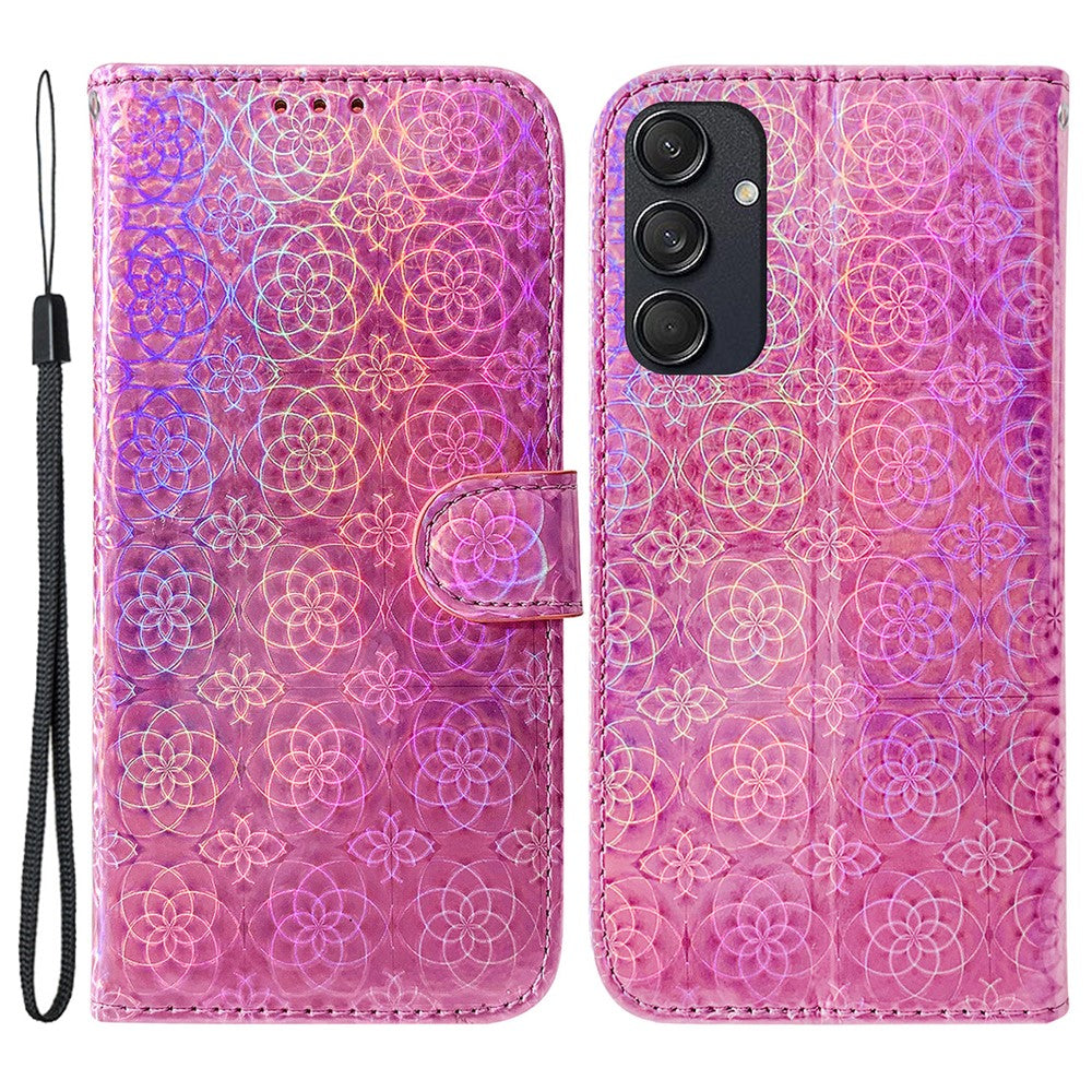 Til Samsung Galaxy M55 5G / C55 5G / F55 5G Etui Dazzling Flower Magnetisk Lås Lædercover