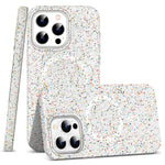 For iPhone 12 / 12 Pro Case Colorful Spots Matte Hard PC Magnetic Phone Cover