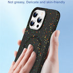 For iPhone 12 / 12 Pro Case Colorful Spots Matte Hard PC Magnetic Phone Cover