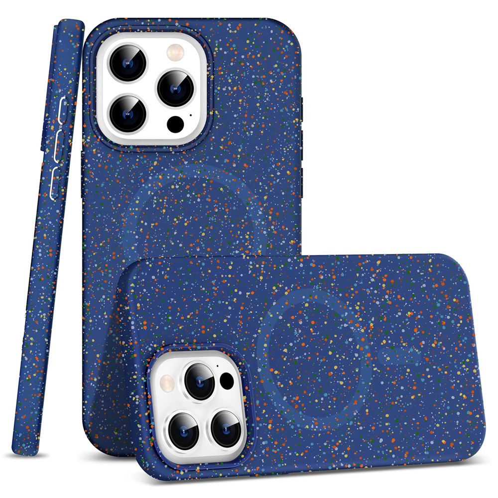 For iPhone 12 / 12 Pro Case Colorful Spots Matte Hard PC Magnetic Phone Cover
