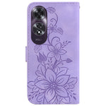 For Oppo A60 4G Case Wallet Floral Pattern PU Leather Magnetic Clasp Phone Cover