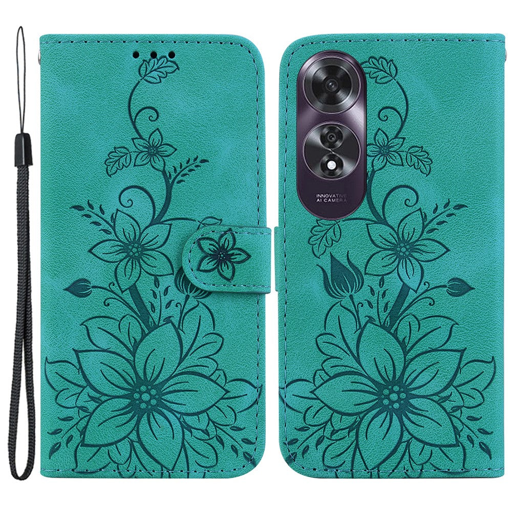 For Oppo A60 4G Case Wallet Floral Pattern PU Leather Magnetic Clasp Phone Cover