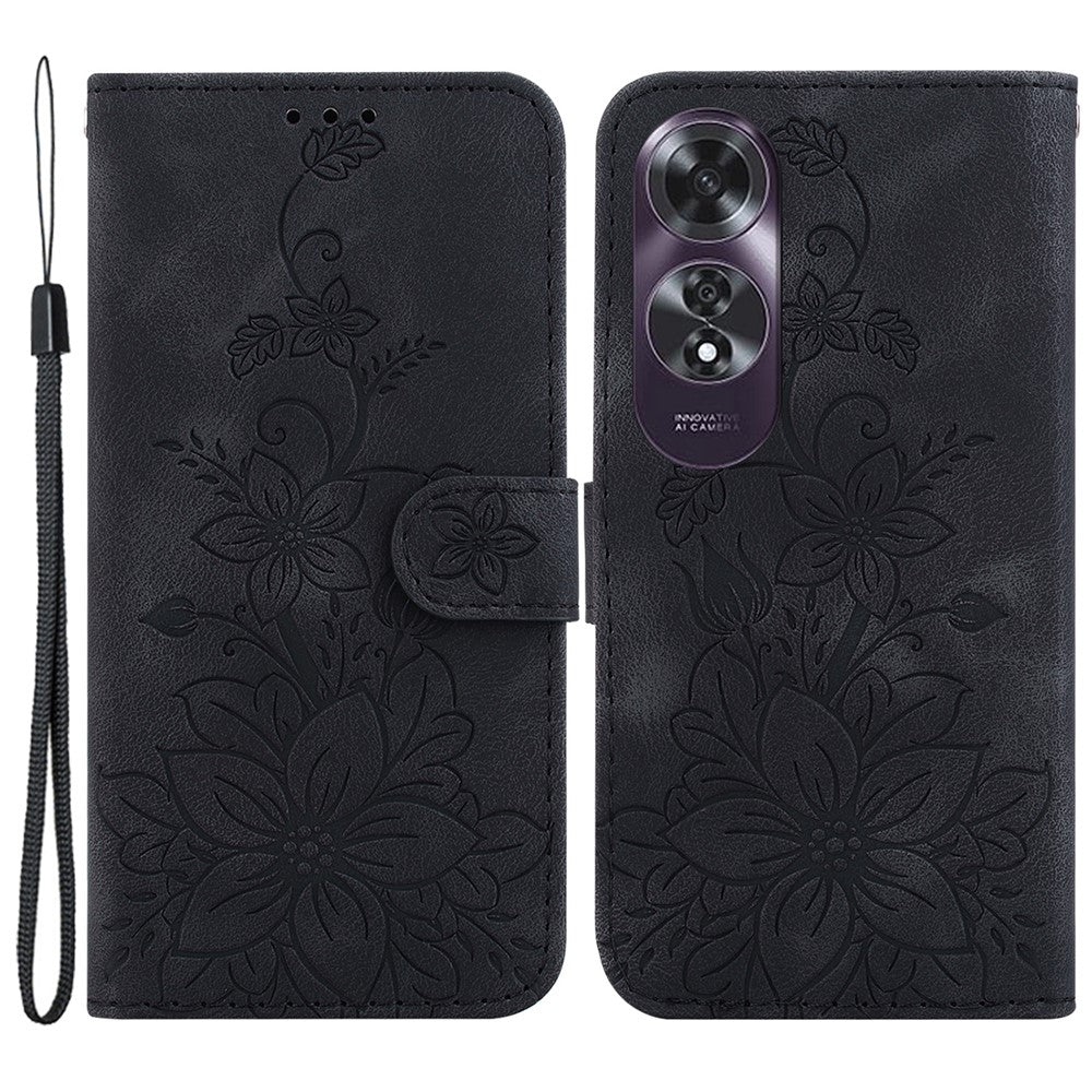 For Oppo A60 4G Case Wallet Floral Pattern PU Leather Magnetic Clasp Phone Cover