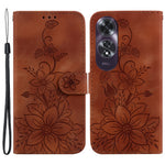 For Oppo A60 4G Case Wallet Floral Pattern PU Leather Magnetic Clasp Phone Cover