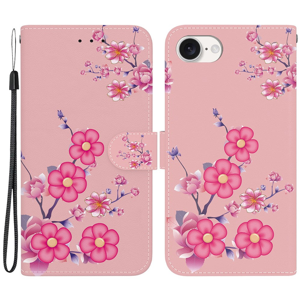 For iPhone 17th / 16th Case Pattern Print Scratch-Proof Leather Phone Cover with Wallet