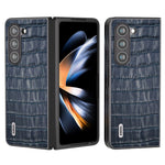 ABEEL Til Samsung Galaxy Z Fold6 5G Etui Krokodillemønstret Ægte Koskind+PC Telefoncover