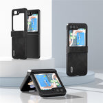 ABEEL For Samsung Galaxy Z Flip7 FE 5G / Z Flip6 5G Phone Case Anti-Scratch PU+PC Hinge Protection Cover