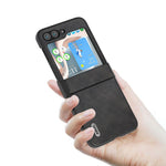 ABEEL For Samsung Galaxy Z Flip7 FE 5G / Z Flip6 5G Phone Case Anti-Scratch PU+PC Hinge Protection Cover