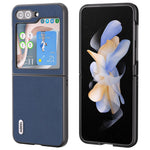 ABEEL For Samsung Galaxy Z Flip7 FE 5G / Z Flip6 5G Case Cowhide Leather Litchi Texture Phone Protective Cover