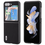 ABEEL For Samsung Galaxy Z Flip7 FE 5G / Z Flip6 5G Case Cowhide Leather Litchi Texture Phone Protective Cover