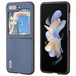 ABEEL For Samsung Galaxy Z Flip7 FE 5G / Z Flip6 5G Case Carbon Fiber Texture Phone Protective Cover