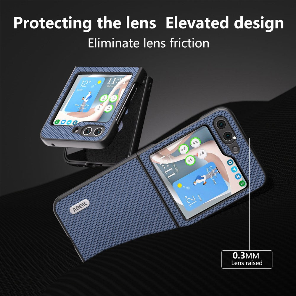 ABEEL For Samsung Galaxy Z Flip7 FE 5G / Z Flip6 5G Case Carbon Fiber Texture Phone Protective Cover