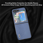 ABEEL For Samsung Galaxy Z Flip7 FE 5G / Z Flip6 5G Case Carbon Fiber Texture Phone Protective Cover