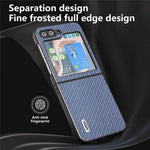 ABEEL For Samsung Galaxy Z Flip7 FE 5G / Z Flip6 5G Case Carbon Fiber Texture Phone Protective Cover