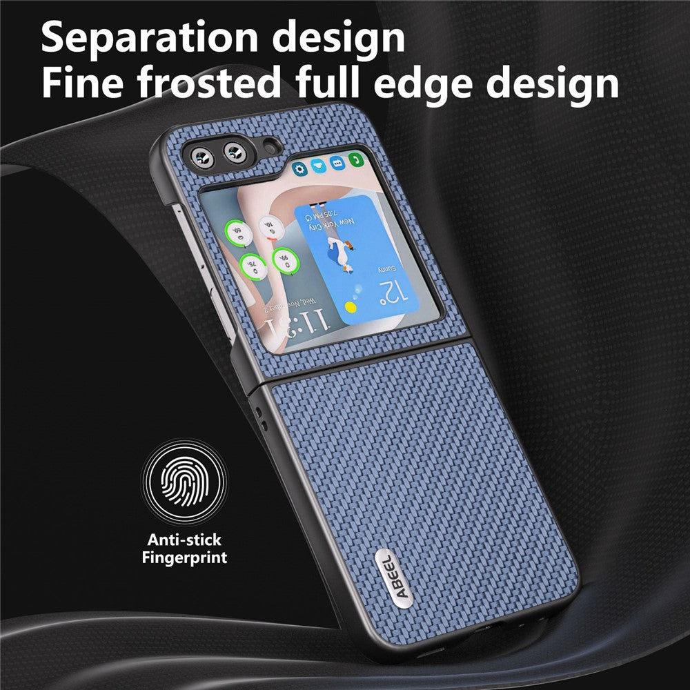 ABEEL For Samsung Galaxy Z Flip7 FE 5G / Z Flip6 5G Case Carbon Fiber Texture Phone Protective Cover