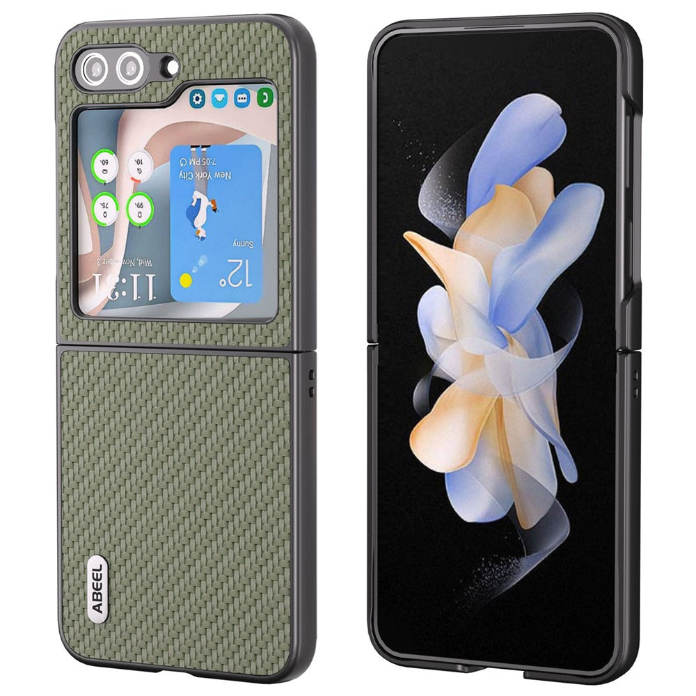ABEEL For Samsung Galaxy Z Flip7 FE 5G / Z Flip6 5G Case Carbon Fiber Texture Phone Protective Cover