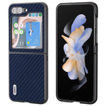 ABEEL For Samsung Galaxy Z Flip7 FE 5G / Z Flip6 5G Case Carbon Fiber Texture Phone Protective Cover