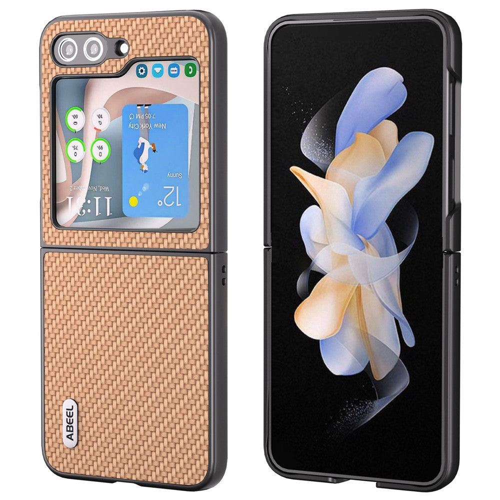 ABEEL For Samsung Galaxy Z Flip7 FE 5G / Z Flip6 5G Case Carbon Fiber Texture Phone Protective Cover