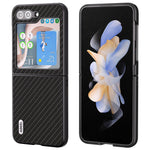 ABEEL For Samsung Galaxy Z Flip7 FE 5G / Z Flip6 5G Case Carbon Fiber Texture Phone Protective Cover