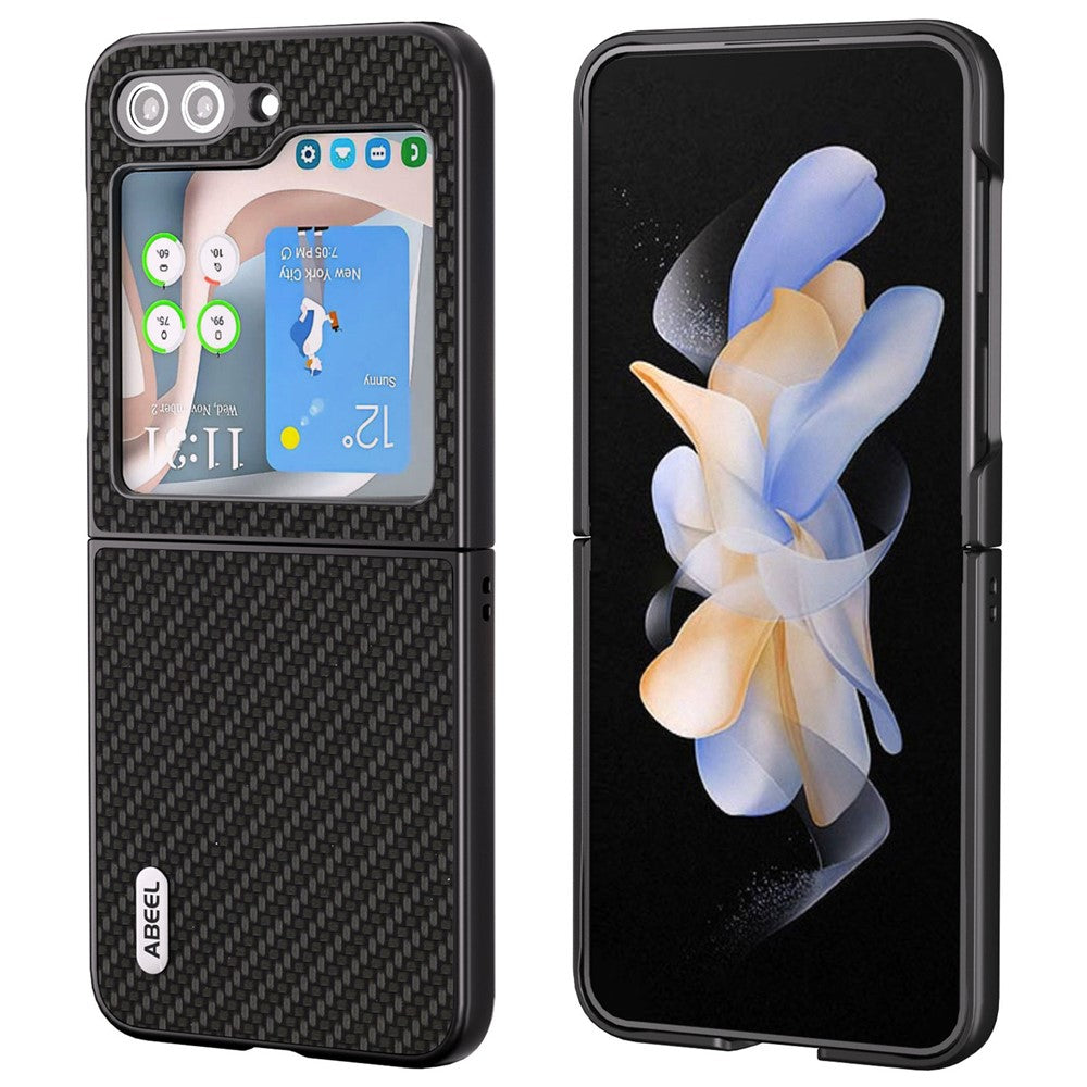 ABEEL For Samsung Galaxy Z Flip7 FE 5G / Z Flip6 5G Case Carbon Fiber Texture Phone Protective Cover