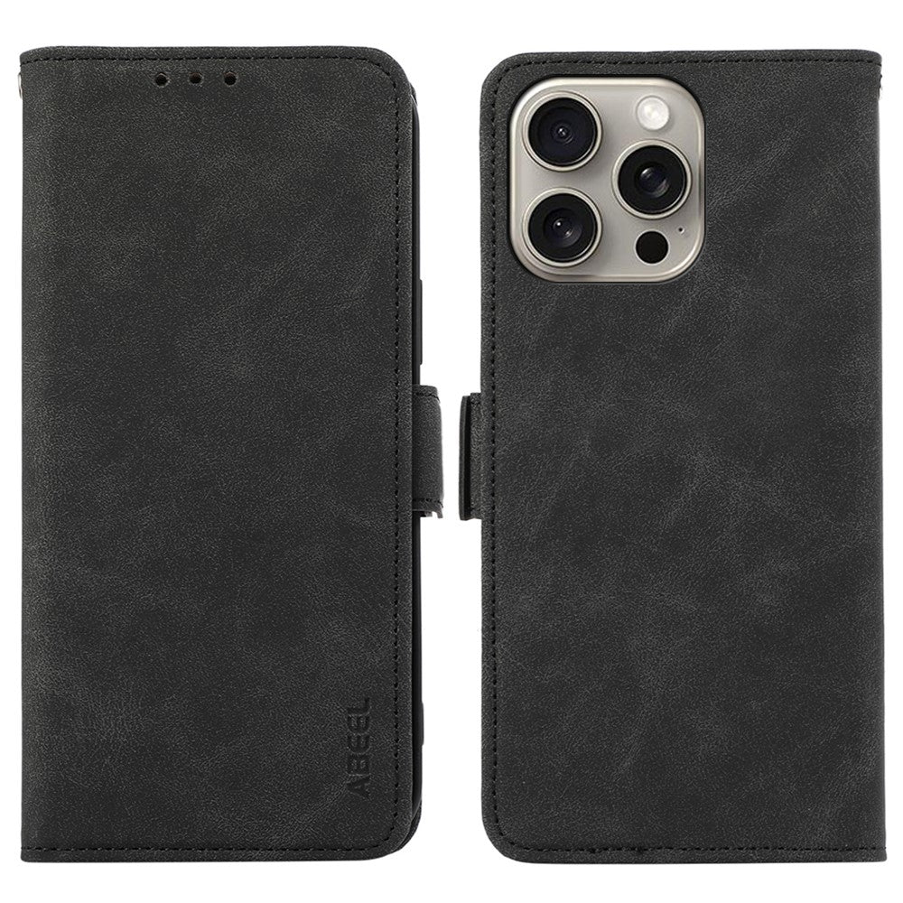 ABEEL Til iPhone 16 Pro Max Cover Magnetisk Beskyttende RFID-Blokerende Læder Telefoncover