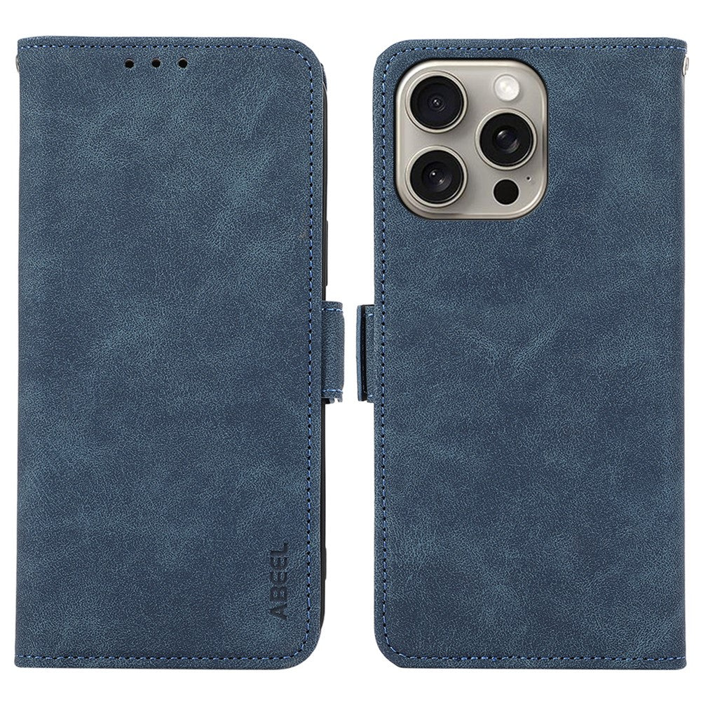 ABEEL Til iPhone 16 Pro Max Cover Magnetisk Beskyttende RFID-Blokerende Læder Telefoncover