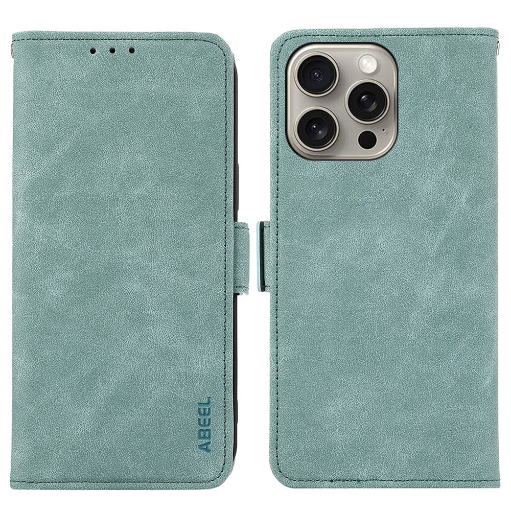 ABEEL Til iPhone 16 Pro Max Cover Magnetisk Beskyttende RFID-Blokerende Læder Telefoncover